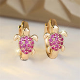 TECWWA TURTLE HOOP EARRINGS