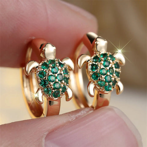 TECWWA TURTLE HOOP EARRINGS