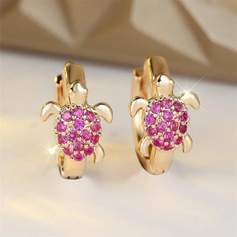 TECWWA TURTLE HOOP EARRINGS