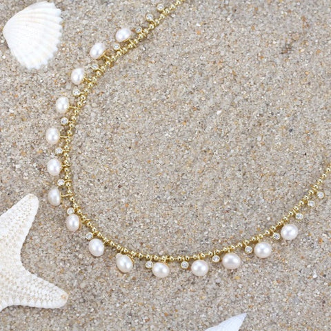 TECWWA NATURAL PEARLS NECKLACE - TECWWA