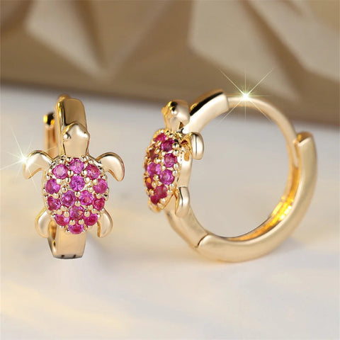 TECWWA TURTLE HOOP EARRINGS