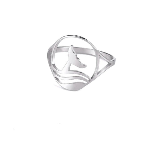 Whale Tail Sterling Silver Ring - Tecwwa
