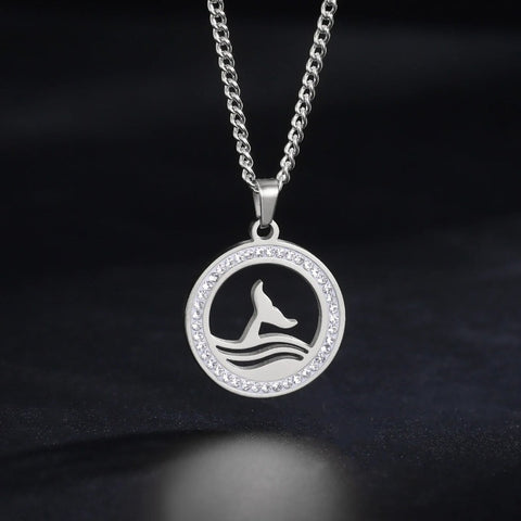 Ocean Whale Tail Necklace - Tecwwa