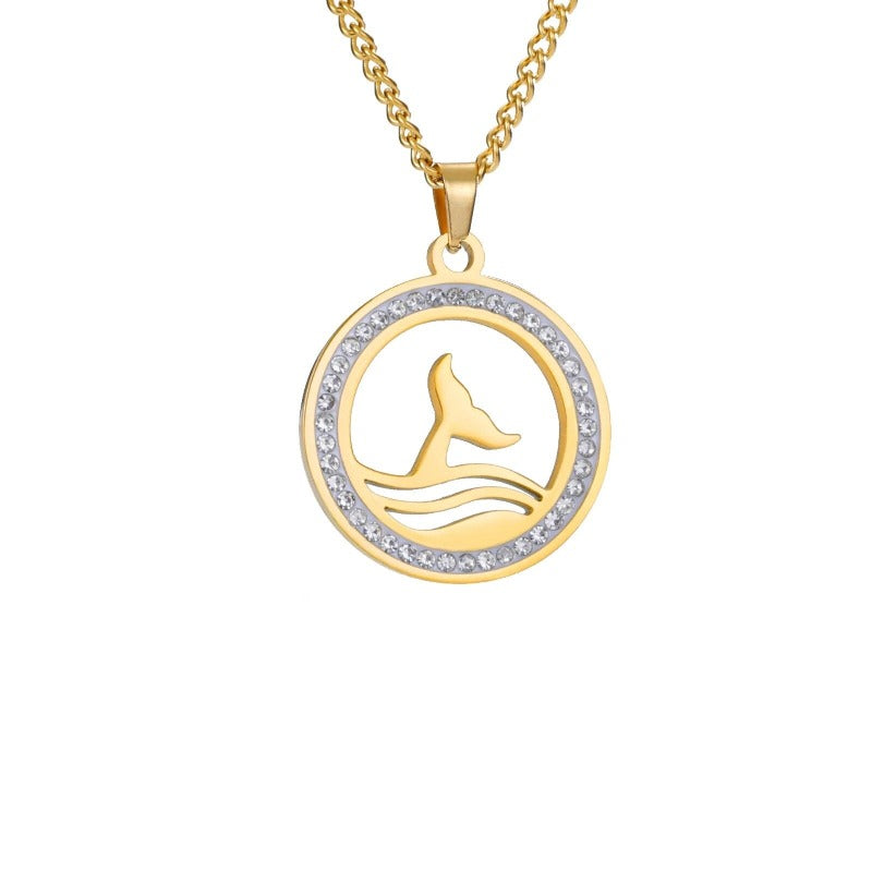 Ocean Whale Tail Necklace - Tecwwa