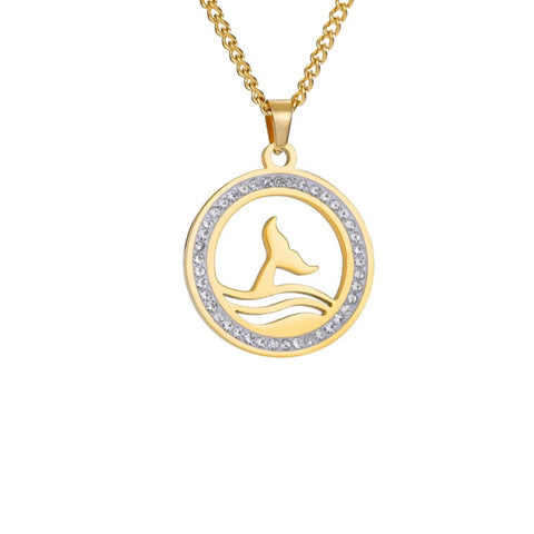 Ocean Whale Tail Necklace - Tecwwa