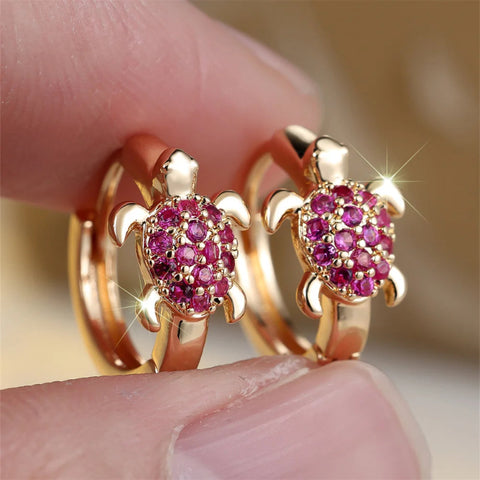 TECWWA TURTLE HOOP EARRINGS