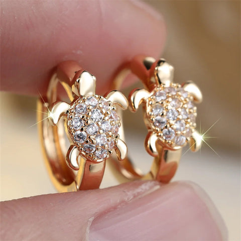 TECWWA TURTLE HOOP EARRINGS