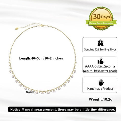 TECWWA NATURAL PEARLS NECKLACE - TECWWA