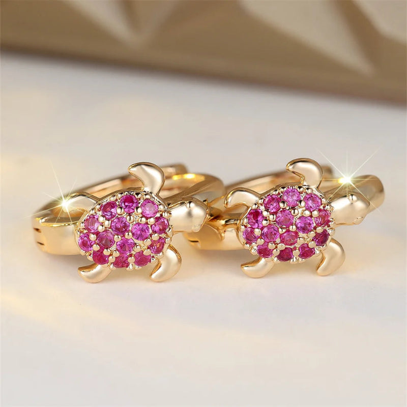 TECWWA TURTLE HOOP EARRINGS