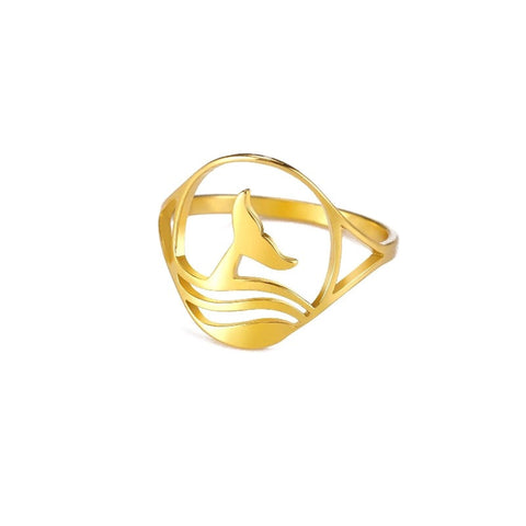 Whale Tail Sterling Silver Ring - Tecwwa