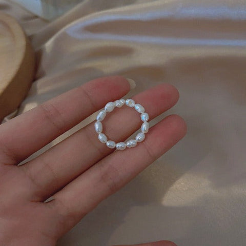 Buy Oniline Freshwater Pearl Beaded Ring - High quality - Tecwwa