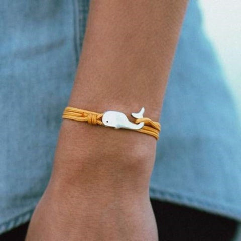 Discover Ocean Whale Bracelets With Nautical Rope - Tecwwa