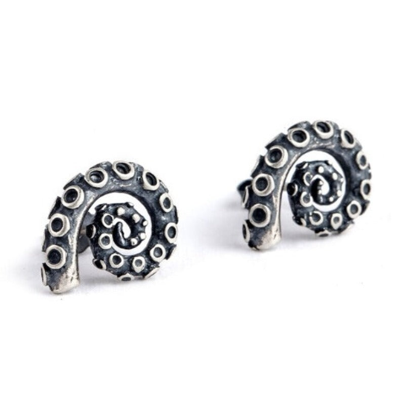 Octopus 925 Sterling Silver Tentacles Retro Earrings – Ocean - Tecwwa