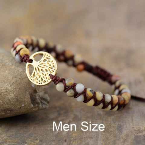 Natural Stone Healing Bracelet Tree Of Life - Tecwwa