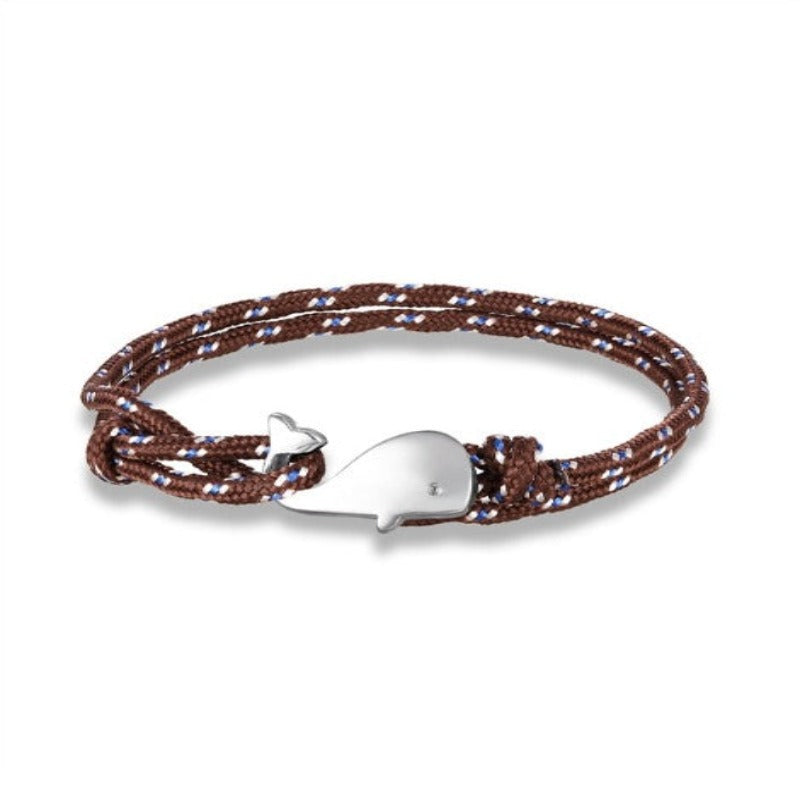 Discover Ocean Whale Bracelets With Nautical Rope - Tecwwa