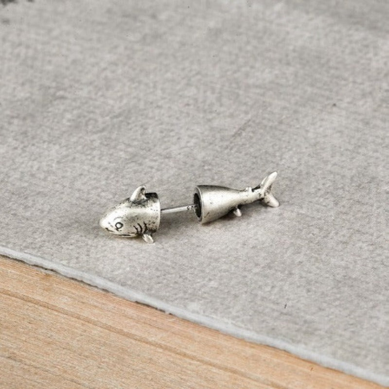 Shop Handmade Ocean Shark Stud Earrings - Tecwwa