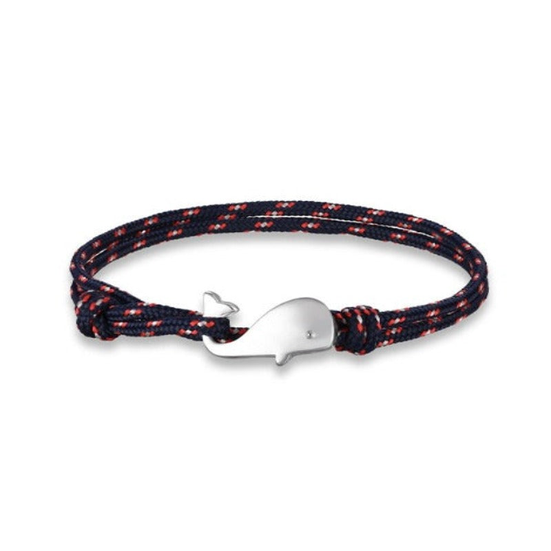 Discover Ocean Whale Bracelets With Nautical Rope - Tecwwa