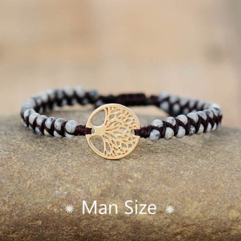 Natural Stone Healing Bracelet Tree Of Life - Tecwwa