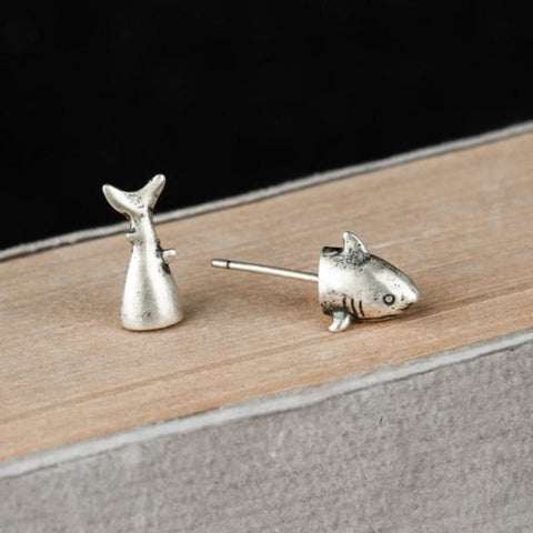 Shop Handmade Ocean Shark Stud Earrings - Tecwwa