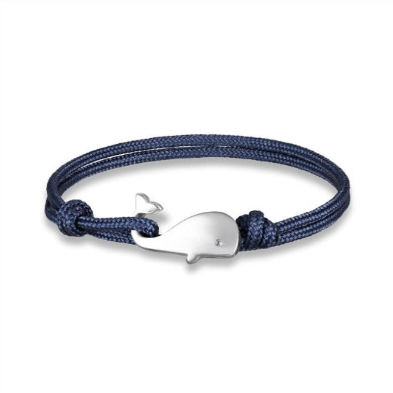 Discover Ocean Whale Bracelets With Nautical Rope - Tecwwa