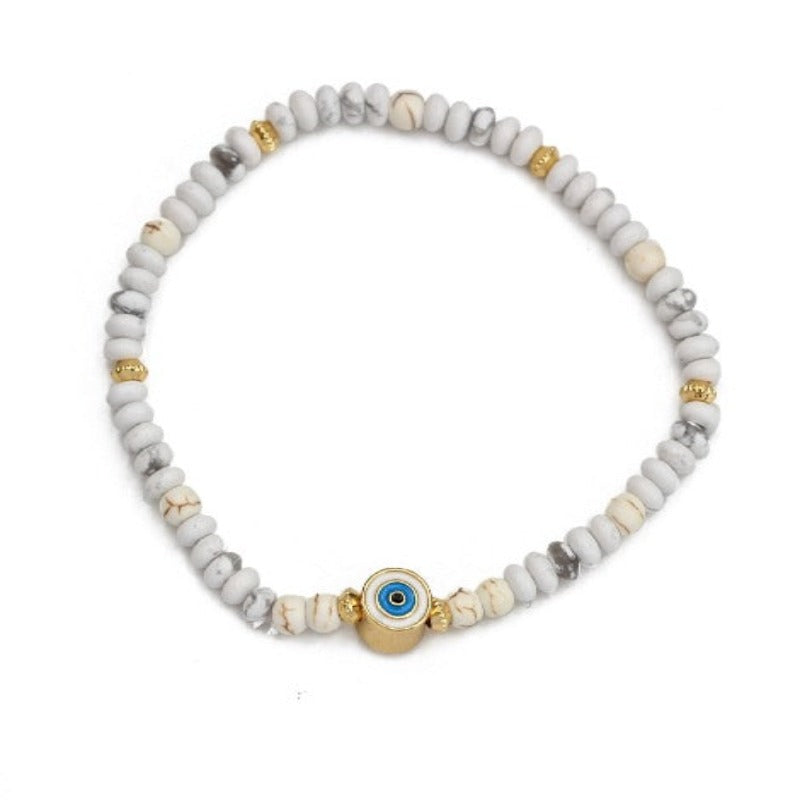 Evil Eye Natural Stone Bracelets  - Tecwwa