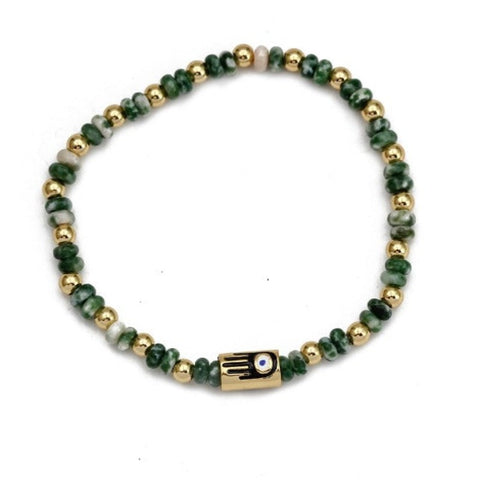 Evil Eye Natural Stone Bracelets  - Tecwwa