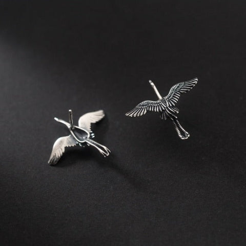 Check out our silver bird handmade earrings - Tecwwa