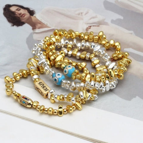Evil Eye Natural Stone Bracelets  - Tecwwa