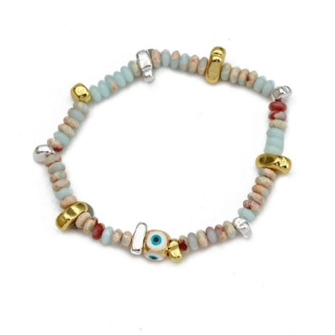 Evil Eye Natural Stone Bracelets  - Tecwwa