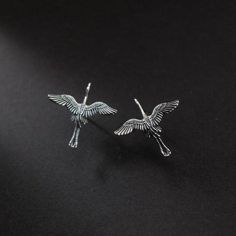 Check out our silver bird handmade earrings - Tecwwa