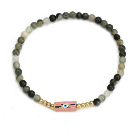 Evil Eye Natural Stone Bracelets  - Tecwwa