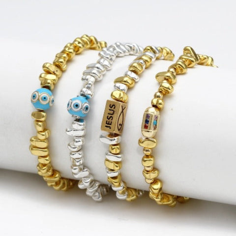 Evil Eye Natural Stone Bracelets  - Tecwwa