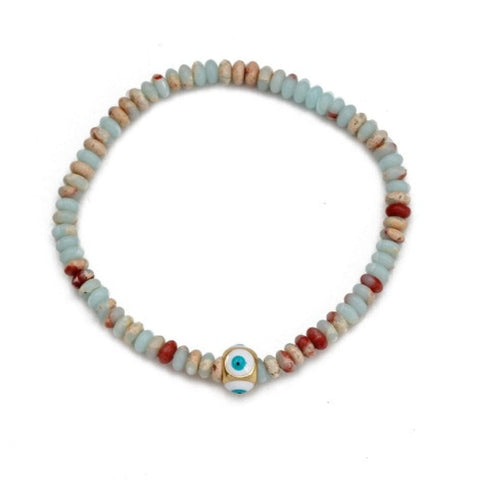 Evil Eye Natural Stone Bracelets  - Tecwwa