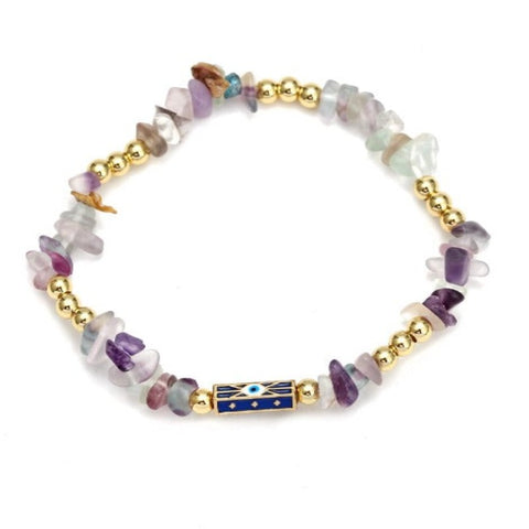 Evil Eye Natural Stone Bracelets  - Tecwwa