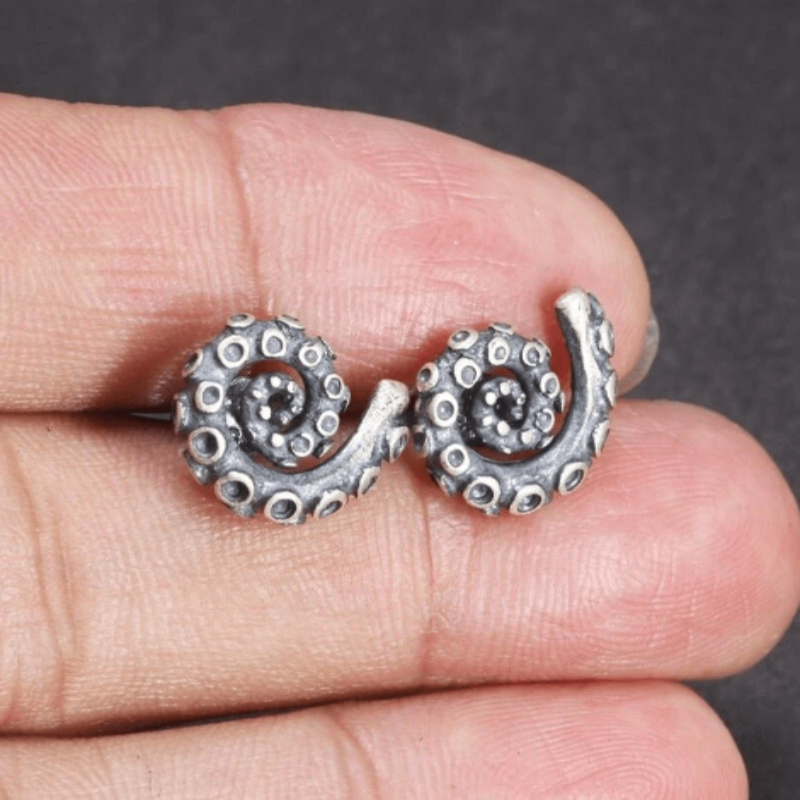 Octopus 925 Sterling Silver Tentacles Retro Earrings – Ocean - Tecwwa